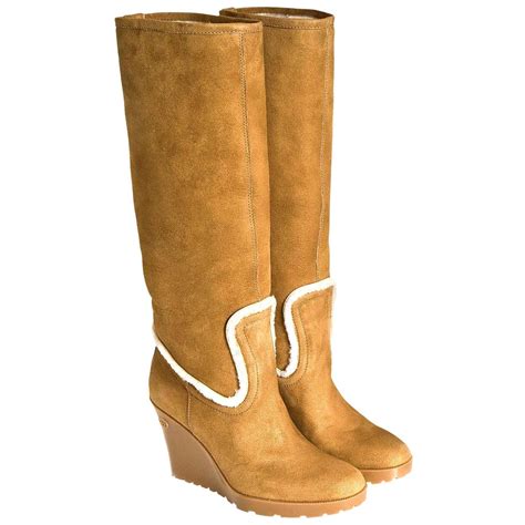 gucci shearling wedge boots|gucci ladies boots.